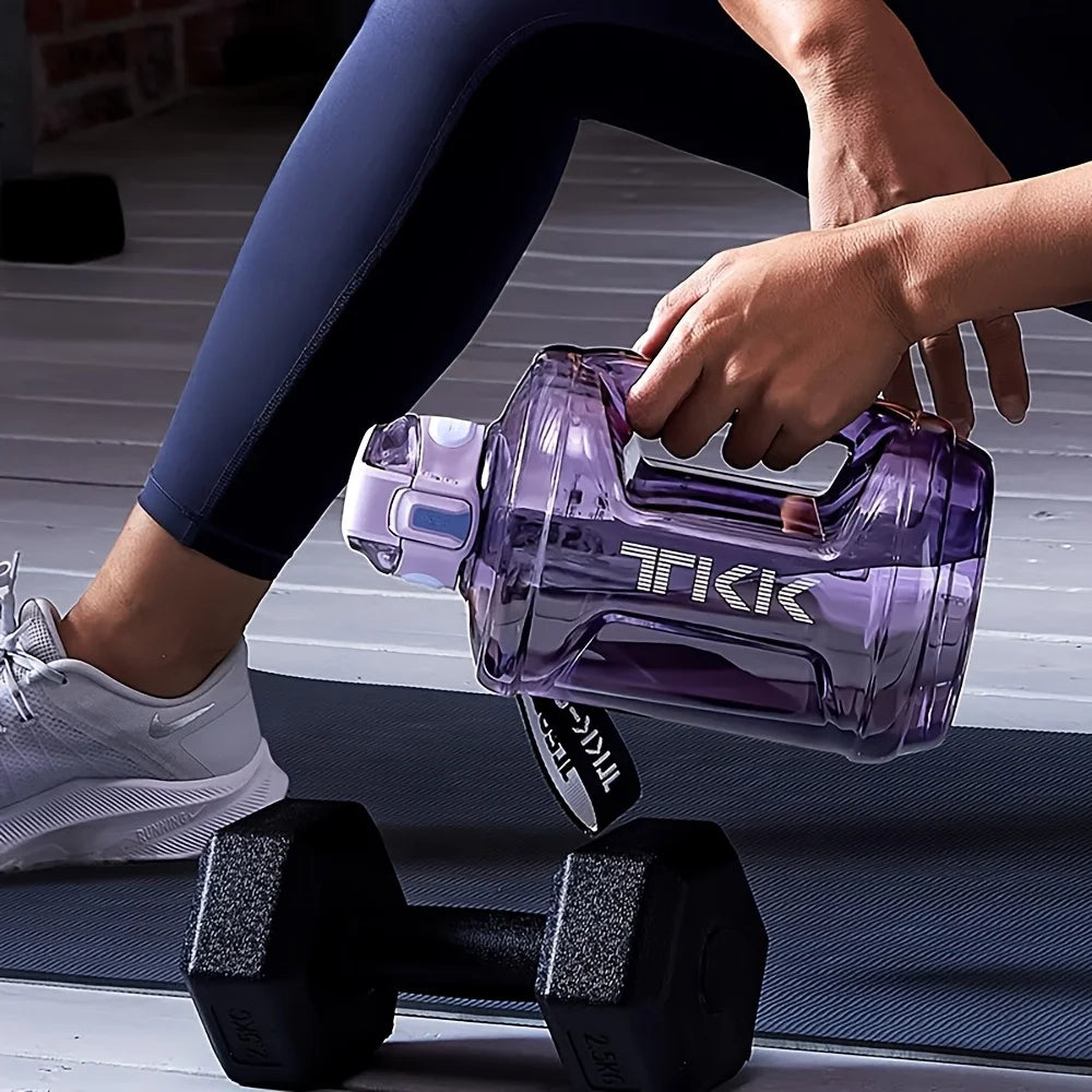 1800Ml Large Sports Plastic Water Bottle with Straw Lid Lock for Hydration, Gym Workouts, Outdoor Fitness, Travel, Camping