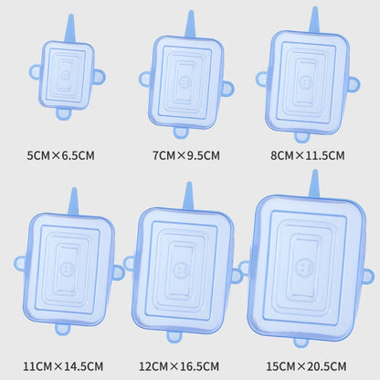 6/12Pcs/Lot Silicone Stretch Lids Universal Taper Pot Bowl Food Wrap Sealed Cover for Kitchen Cookware