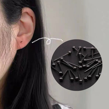 10 Pieces/set Women Vintage Transparent Ear Needle Mini Invisible Earring Small Ear Ring Earring Jewelry