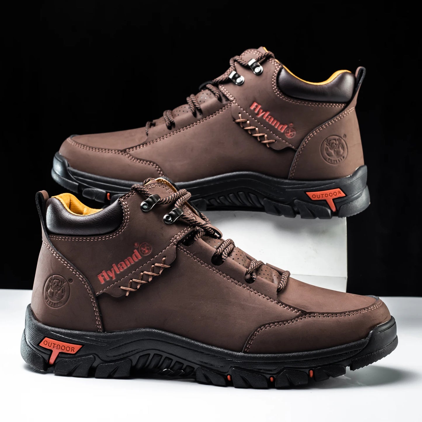 FLYLAND Fashionable  Ankle Boots Men Casual Sneakers Work Office Shoes