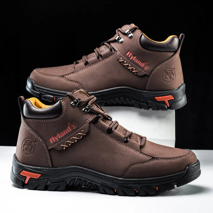 FLYLAND Fashionable  Ankle Boots Men Casual Sneakers Work Office Shoes