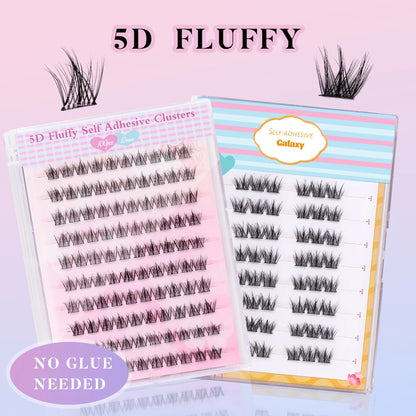 Lashprofessor Glue-Free DIY Self-adhesive False Eyelashes Self-adhesive Reusable DIY Segmented Lashes No-Glue DIY Cluster Lashes