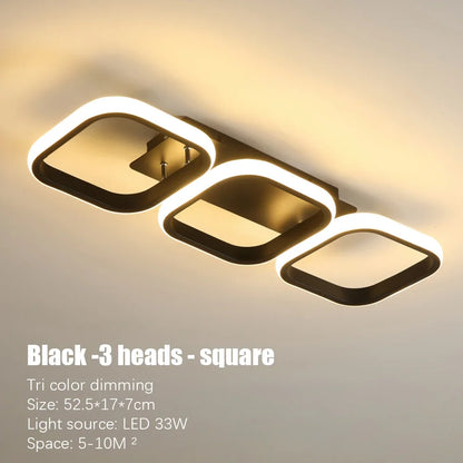 LED Ceiling Light 3 colors Modern Round Square-shaped For Hallway Bedroom Checkroom Living Room Restaurant Staircase Lighting