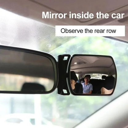 Car rearview mirror, children's observation mirror, indoor auxiliary mirror, 360 degree rotation, car mounted rearview mirror