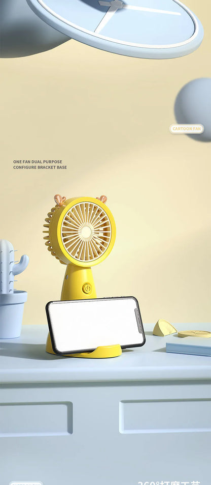 USB Handheld Small Electric Fan Summer Student Desktop Portable Handheld Mini Small Electric Fan
