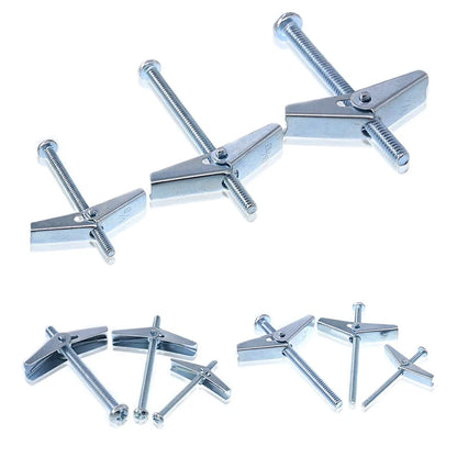 Heavy Duty Hollow Wall Anchors for Drywall Ceiling, Toggle Bolts and Wing Nut Kit, 3 Sizes Butterfly Anchors (1/8,3/16,1/4in)