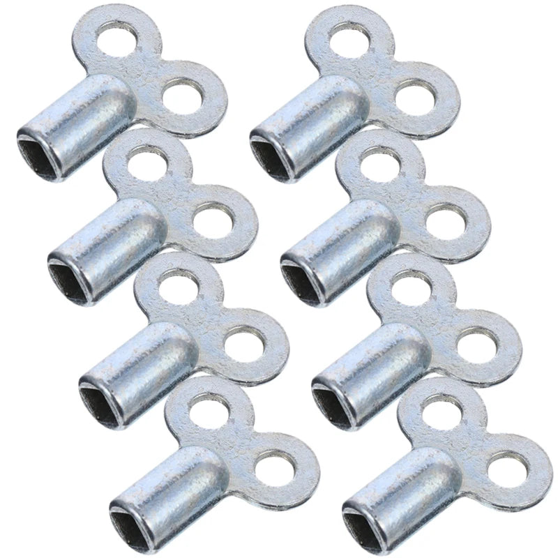 6pcs Radiator Valve Key Universal Bleed Key Faucet Key Heater Wrench Square Hole Key Gas Key Plumbers Tool Key Socket Keys Hand