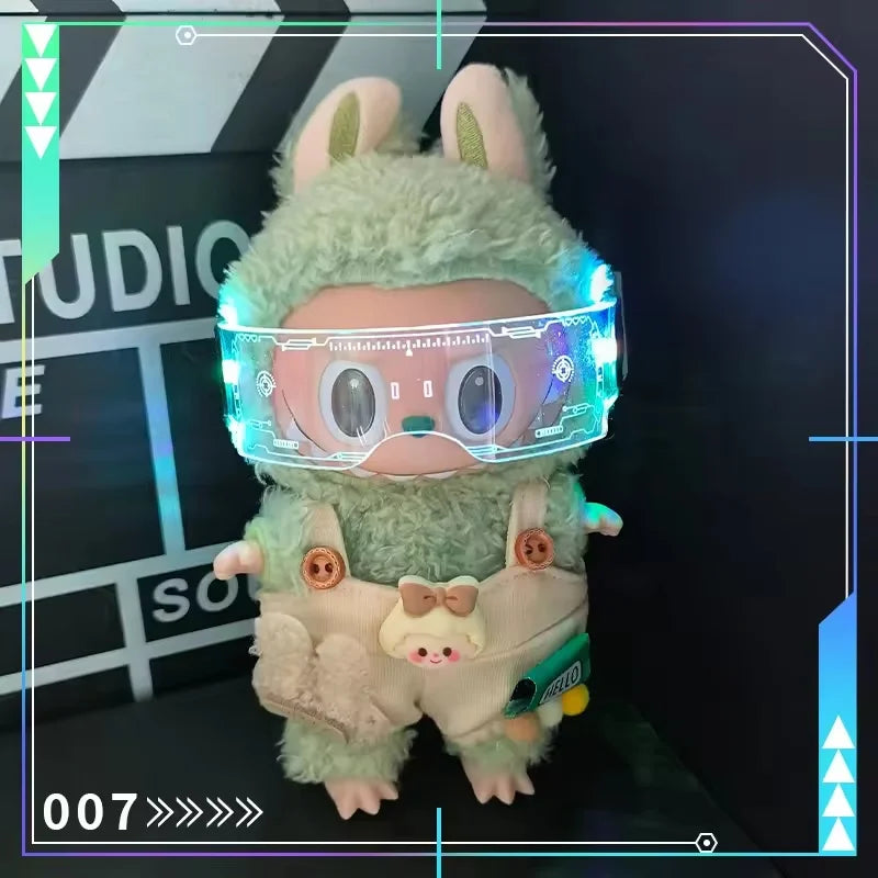 Lafufu Glasses Doll Accessories Doll Accessories Cool Luminous Future Technology Glasses Mini Edition Handsome Doll for cloth