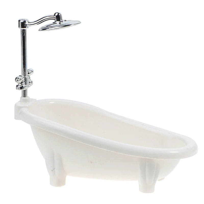 Dollhouse Miniatures Bathtub Furniture Bathroom Accessories Kids Pretend Toy