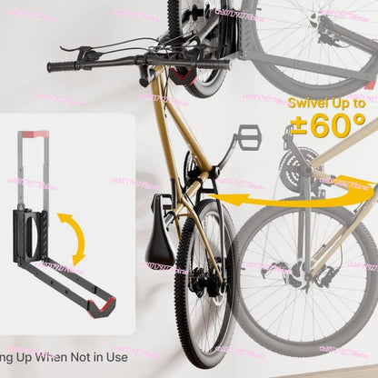 Rotating Bicycle Wall Rack Equipment Bracket