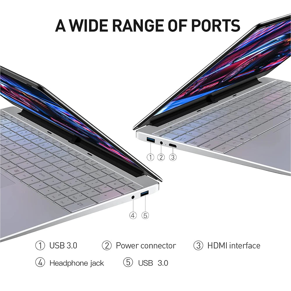 15.6 inch Laptop Computer intel Pentium 7505 Dual Core Laptops Windows 11 Pro Portable PC Gamer Notebook with Fingerprint Unlock