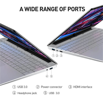15.6 inch Laptop Computer intel Pentium 7505 Dual Core Laptops Windows 11 Pro Portable PC Gamer Notebook with Fingerprint Unlock
