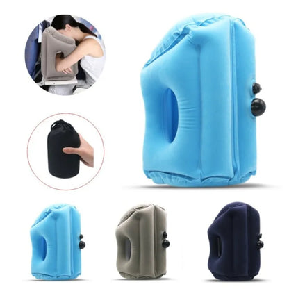 Inflatable Travel Pillow Multifunctional Neck and Head Support for Airplanes Trains Buses Office Naps Lunch Rest Sleeping