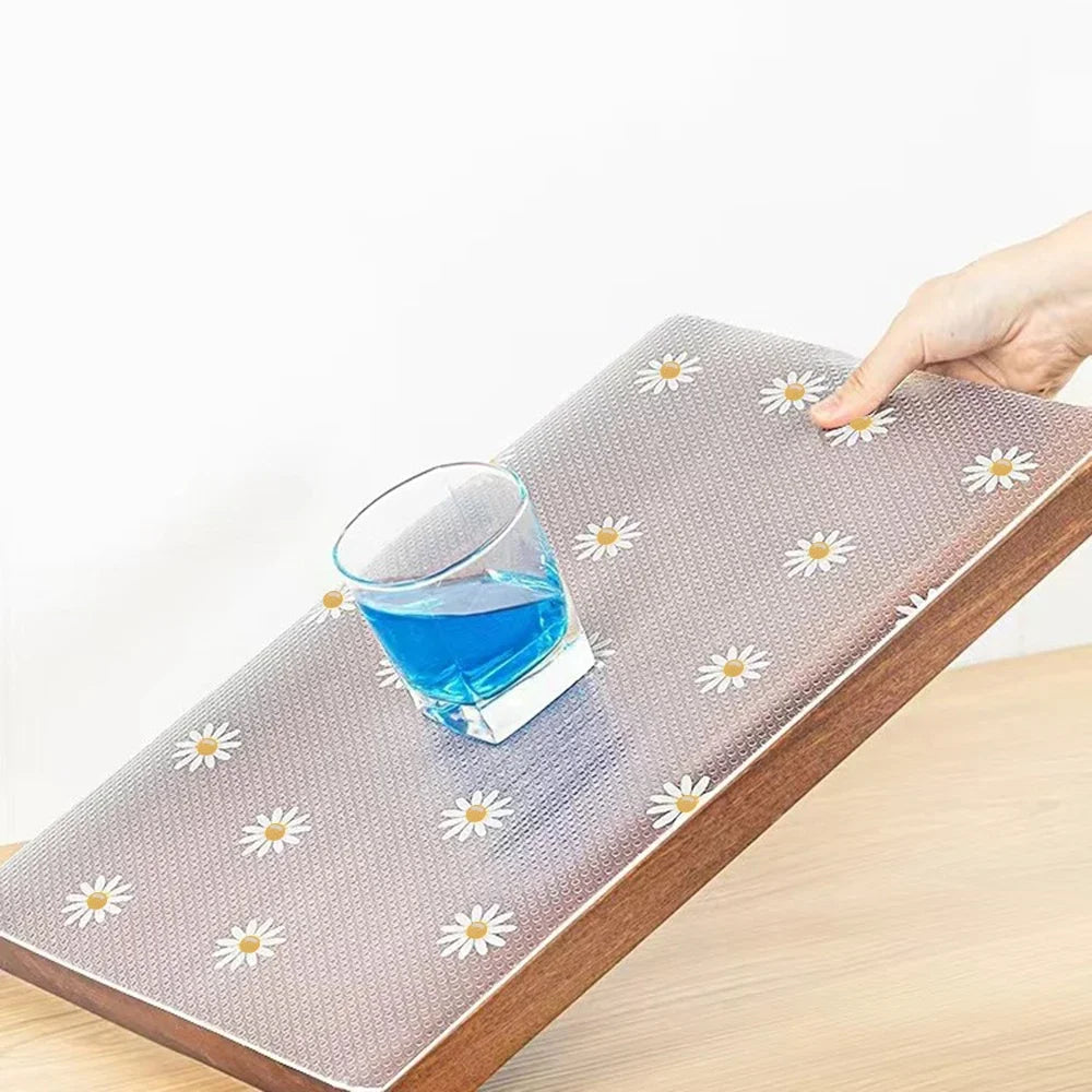 1 Roll, 30x100cm Waterproof Non-Slip Plastic Shelf Liner Roll, Multipurpose Cabinet Drawer Mat Liner for Kitchen, Fridge, Table