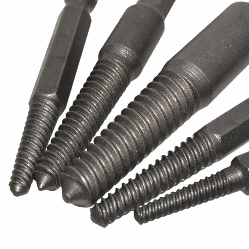 Screw Extractor Set,10 Pcs Screw Extractor,1/4Inch Hex Shank Broken Screw Extractor,Screw Remover & Extractor Bit Set