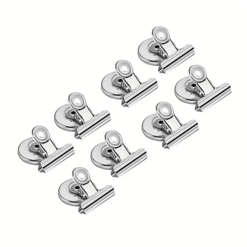 4/8Pcs Strong Grip Magnetic Fridge Clips Heavy Duty Refrigerator Magnets Clips for Whiteboard, Office, Locker and Photo Displays