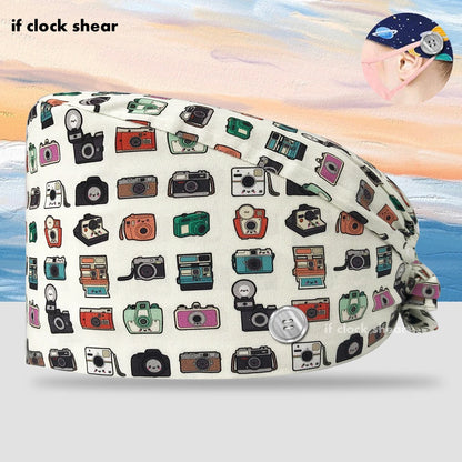 Printing Clinic Pharmacy Work Hat Dentistry Operating Room Doctor Scrubs Hats Adjustable Medical Nurse Accessories Surgical Caps