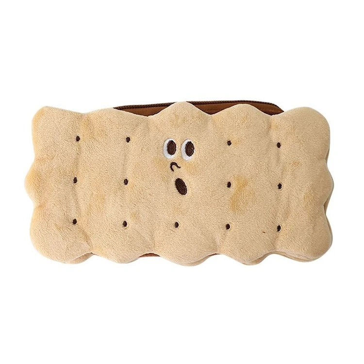 Creative Simulation Sandwich Biscuit Pencil Bag Kawaii Plush Pencil Bag Student Stationery Storage Bag Student Supplies