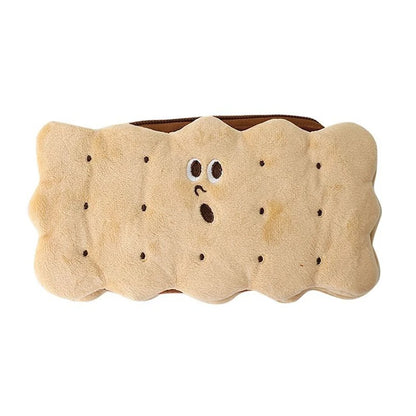 Creative Simulation Sandwich Biscuit Pencil Bag Kawaii Plush Pencil Bag Student Stationery Storage Bag Student Supplies