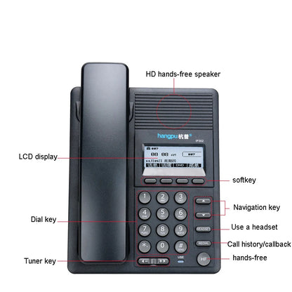 IP Telephone SIP Network Language Telephone Customer Service VOIP Landline With Backlight Led Screen