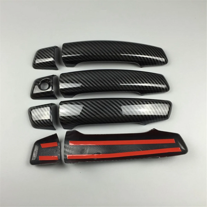 Auto Accessories Carbon Fiber ABS Car Exterior Door Handle Door Cover Trim Decals for Audi A3 8V 2014-2018