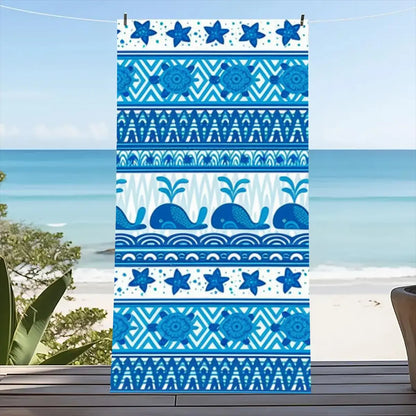 Beach Towel Portable Quick Fast Dry Sand Outdoor Travel Swim Blanket Thin Yoga Floral Print Mat Personalization Stripes Towel