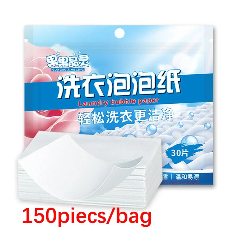30-180PCS Laundry Detergent Sheets Easy Dissolve Laundry Tablets Strong Deep Cleaning Detergent Laundry Soap for Washing Machine