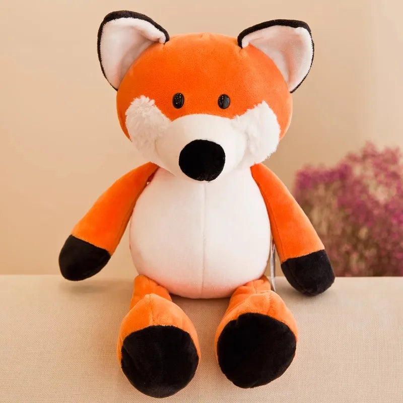 Stuffed Plush Animals Toys Soft Dolls Jungle Lion Elephant Tiger Dog Fox Monkey Deer Children Gift Kawaii Baby Kids Hobbie Toys