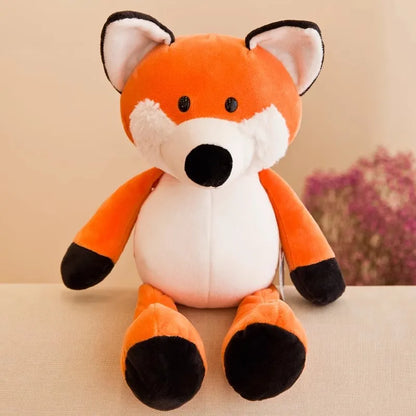Stuffed Plush Animals Toys Soft Dolls Jungle Lion Elephant Tiger Dog Fox Monkey Deer Children Gift Kawaii Baby Kids Hobbie Toys