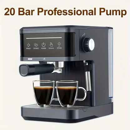 Electric Espresso Maker Professional Italian Espresso Coffee Maker Semi Italian Cappuccino Milk Frother Coffee Machines 20Bar