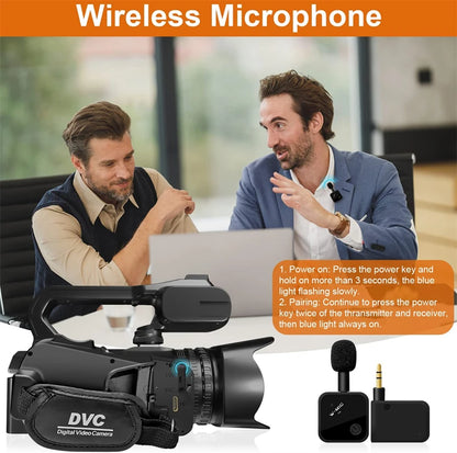 6K Professional Video Cameras for Photography 64MP Ultra HD 18X Digital Zoom Camcorders YouTube Live Streaming Vlog Recorder