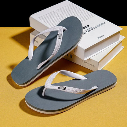 Men's Flip Flops 2025 Summer New Casual Versatile Clip Toe Beach Shoes Trendy Outerwear Anti Slip Cool Slippers