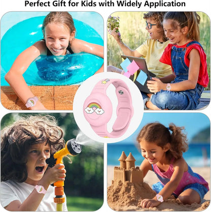 For Airtag Wristband Kids Waterproof Silicon Cartoon Hidden Airtag Bracelet Anti-Lost Airtag Holder Case Tracker Accessory