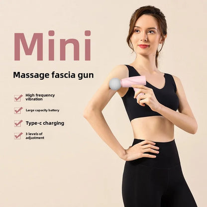 New Portable Mini Fascia Gun Multi-Stage Massage Gun Muscle Relaxation Massage Equipment Portable Vibration Massager