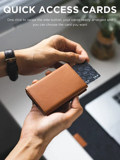 Credit Card Holder  RFID Blocking Bifold Wallet Men's Wallet with Coin Compartment and Banknote Compartment