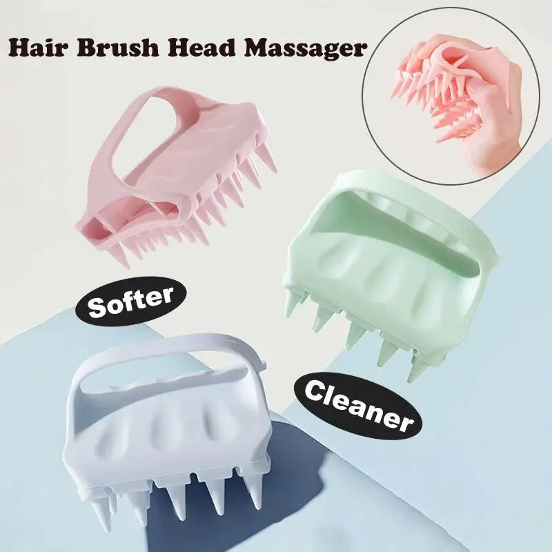 Scalp Massager Shampoo Brush Hair Washing Scalp Brush Soft Silicone Scalp Massager Hair Comb For Dandruff Removal Shampoo Brush