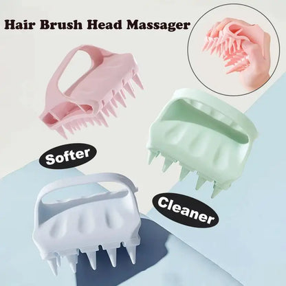 Scalp Massager Shampoo Brush Hair Washing Scalp Brush Soft Silicone Scalp Massager Hair Comb For Dandruff Removal Shampoo Brush