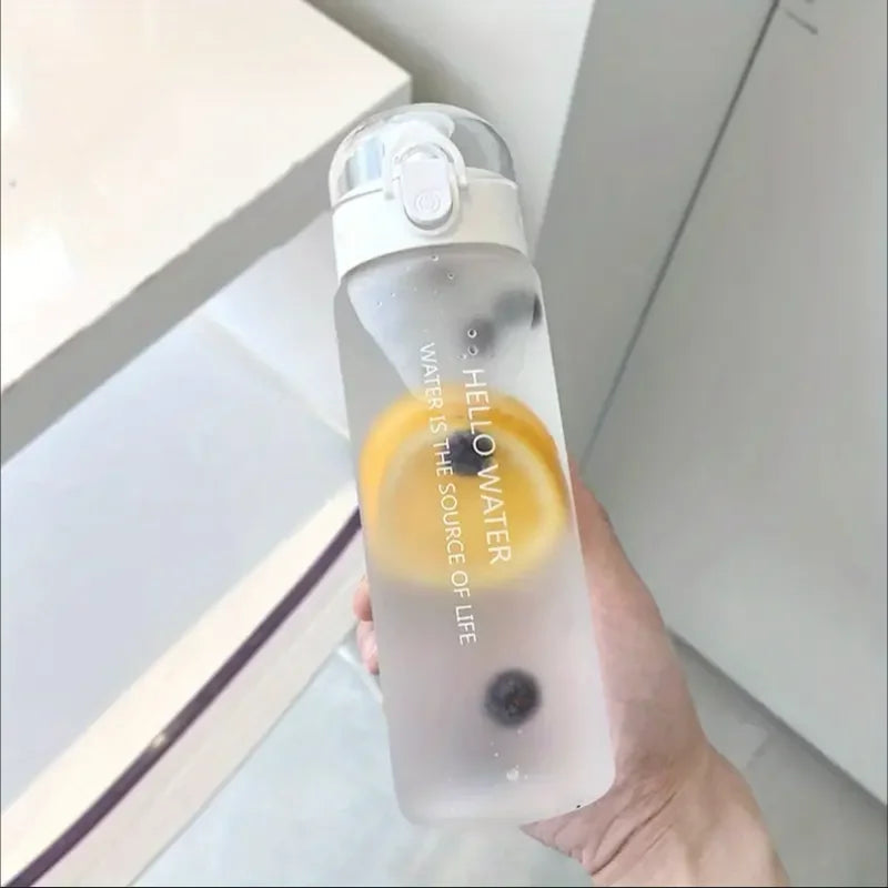 780ml/26.37oz Stay Hydrated and Healthy with Our Frosted Transparent Water Bottle for School, Outdoor, and Fitness Activities