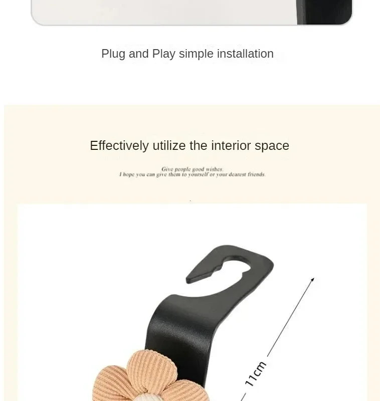 Hooks Car Clips Seat Headrest Organizer Auto Holder Fastener Hangers Interior Universal for Accessories
