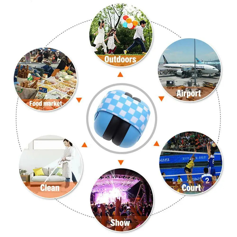 Baby Noise Cancelling Headphones Ear Protection Earmuffs For Infants with Elastic Headband Airplane Travel Baby Accessories