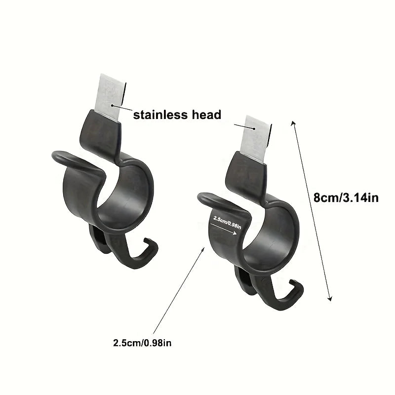 2Pcs Car Trunk Hook - Umbrella Stand Installation - Internal Sunshade in Car Accessories, Extended Two Small Hooks, Car Umbrella Stand, Car Trunk, Umbrella Holder, Umbrella Cover Storage Hook, Clip Car Supplies