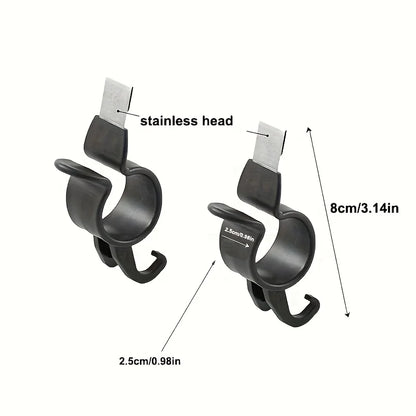 2Pcs Car Trunk Hook - Umbrella Stand Installation - Internal Sunshade in Car Accessories, Extended Two Small Hooks, Car Umbrella Stand, Car Trunk, Umbrella Holder, Umbrella Cover Storage Hook, Clip Car Supplies