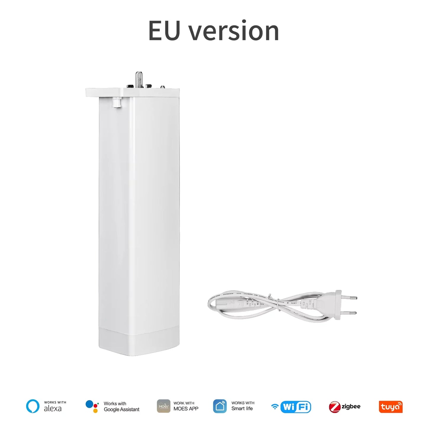 MOES WiFi/Zigbee Smart Curtain Motor Electric Curtain Opener Super Silent For Curtain Track Remote Control Compatible with Alexa