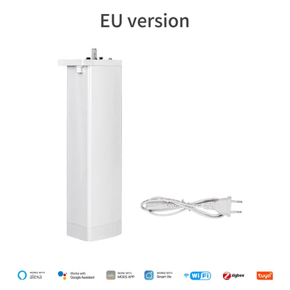 MOES WiFi/Zigbee Smart Curtain Motor Electric Curtain Opener Super Silent For Curtain Track Remote Control Compatible with Alexa