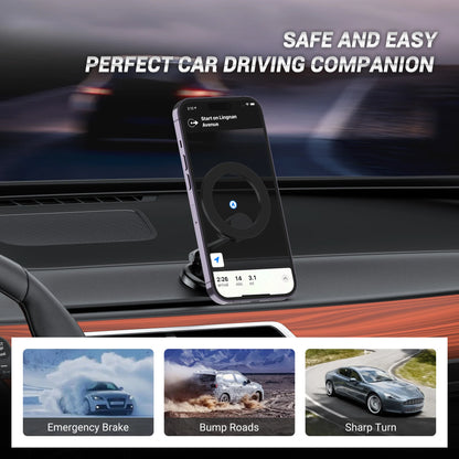 Magnetic Car Phone Mount for iPhone 15 14 13 12 Pro/ Pro Max Universal Magnet Metal Car Cellphone Holder GPS Bracket for Magsafe