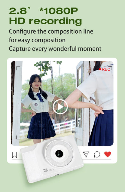 4K Digital Camera 6400w HD Flip Screen Camera Digital Camera Card Camera Shooting Camera Student Entry-level CCD Camera