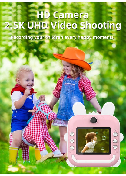 Children 1080P HD Digital Camera  Mini Thermal Printer Photography Instant Print Photo HD Digital Video Cameras Portable Toy