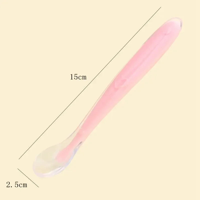 1PC Silicone Spoons for Baby Infant Feeder Spoons for Children Kids Soft Safety Feeding Spoons BPA Free Baby Utensils Flatware