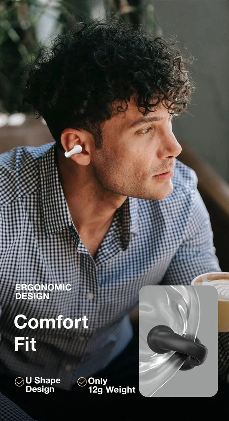 Earring Wireless Earbuds Bluetooth 5.3 Earphone Open Ear Headphones Air Conduction for Sport Running Painless Wearing Headset