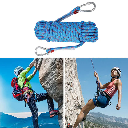10mm Rock Climbing Rope 10M/20M/30M Outdoor Static Rapelling Rope for Fire Rescue Safety Escape Tree Climbing for Outdoor Sports